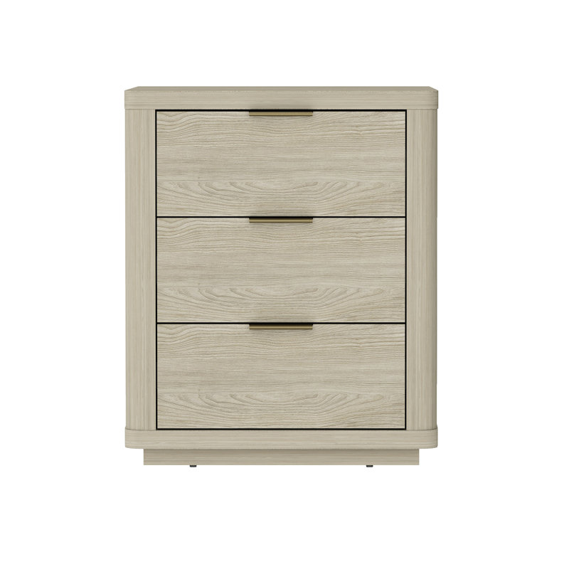 Table de chevet 20 po Evelyn (3 tiroirs), Naturel