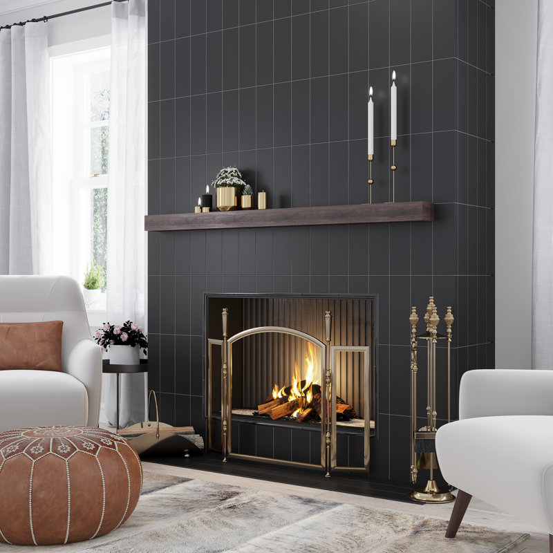 Metro 4 In. X 12 In. Ceramic Subway Wall Tile (10.4 Sq Ft/Case) - 34 Pack,  Polished Black
