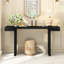 Table de vestibule de style U en U de 60 pouces avec un design géométrique, une finition peinte et des pieds réglables pour les entrées de salon spacieuses, les lignes épurées et la décoration intérieure-1281049796-1281049794