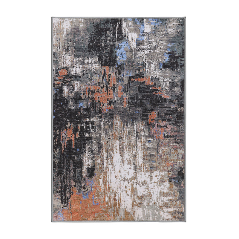 Tapis abstrait gris, Rectangle 6 pi x 9 pi