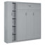 Lit escamotable double pleine grandeur avec tablettes, garde-robe et éclairage DEL ambiant-1439553524-1439553526