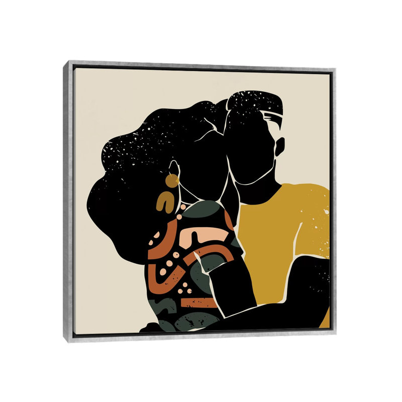 «Black Love», reproduction d'impression, Toile avec cadre argenté, Aucun mat, H 18 po x l 18 po x 1,5 po