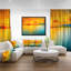 Paysage marin «Sunset over Sea Panorama» - impression d'art graphique-35120511-26663496