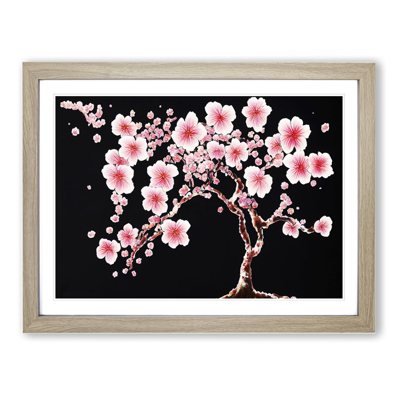 Glowing Cherry Blossom Tree Flowers - Single Picture Frame Print