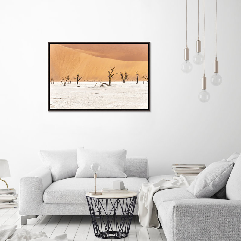 Namibian Skeleton Trees VI Print by Richard Silver, Glass Coat, 25.75" H x 37.75" W x 1.5" D
