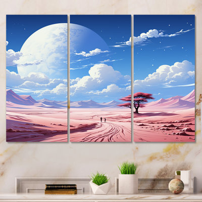 «Desert Twilight Traverse In Space III», art mural paysages spatiaux