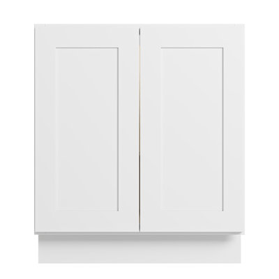 Armoire de cuisine moderne 30 po Shaker, structure en bouleau massif, glissières DTC à fermeture en douceur à extension complète, tablettes réglables