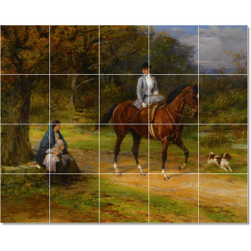 Carrelage mural décoratif en céramique 30 po x 24 po 6 po x 6 po, Heyy Hardy Horse W22490