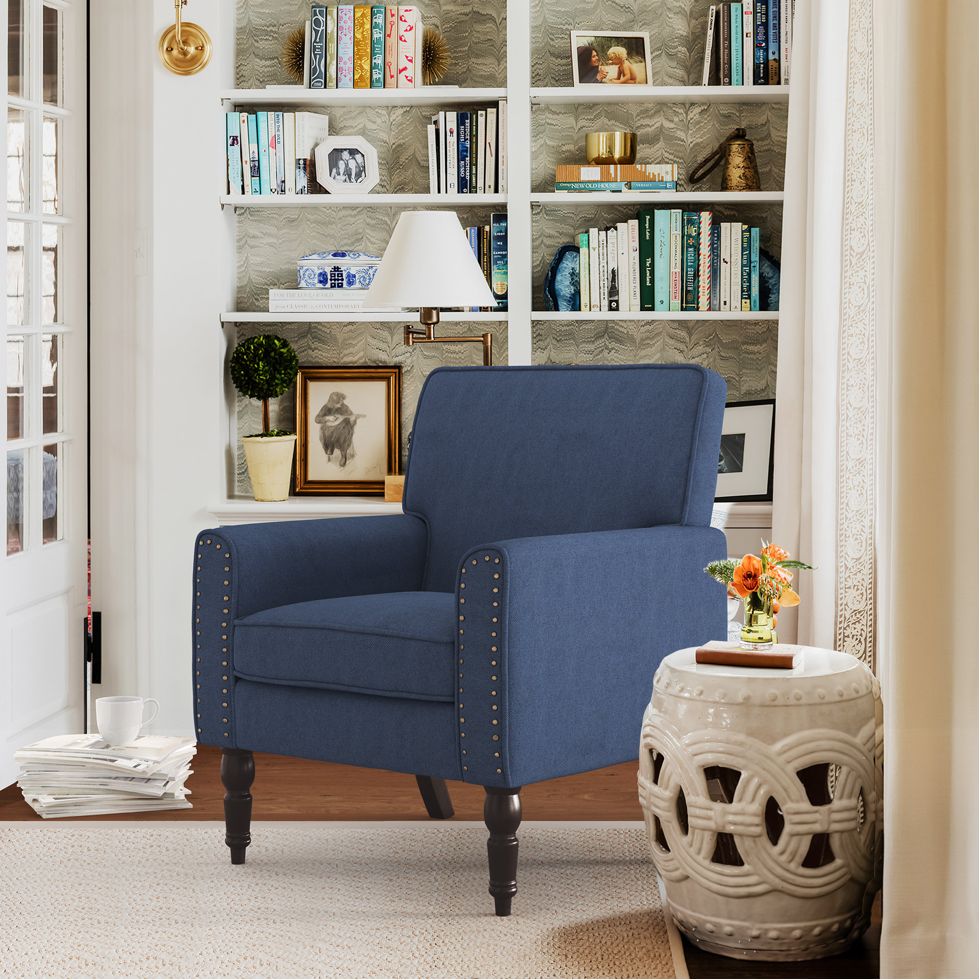 Lark Manor Arbenora Upholstered Armchair Reviews Wayfair