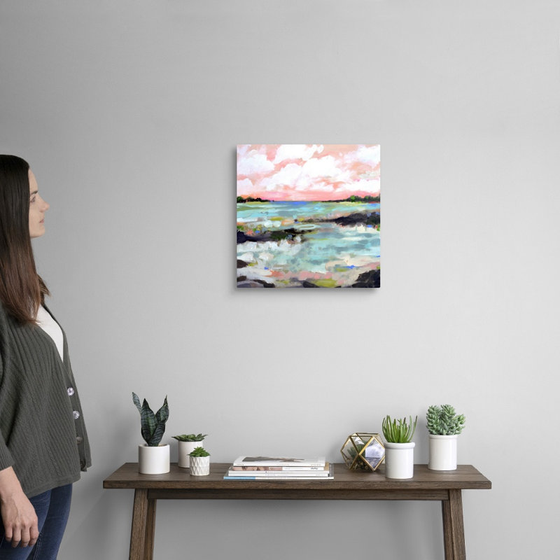 «Surfscape III» par Karen Fields - reproduction d'art, Toile tendue, H 16 po x l 16 po x P 1,25 po