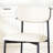 Beige Faux Leather Dining Chairs Set of 4, Armless Upholstered Kitchen Chairs with Wood Grain Back, Modern Dining Room Chairs with Curved Backrest & Metal Legs-2082090108-2082090110