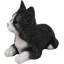 Figurine animal de compagnie chat noir et blanc Tuxedo