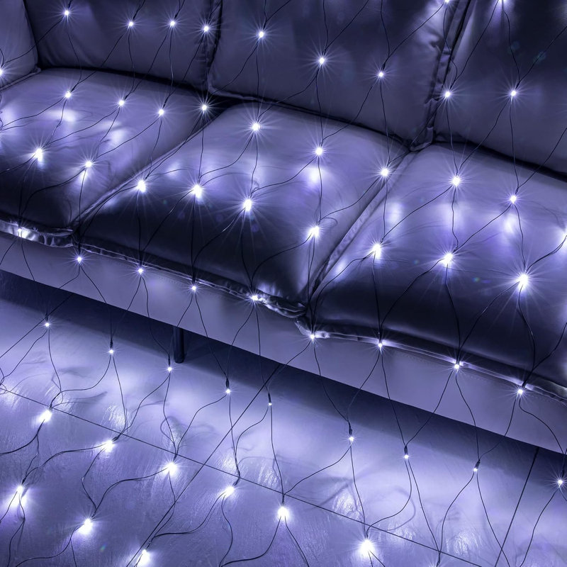 Guirlande de Noël guirlande lumineuse à 8 modes d'éclairage pour l'extérieur, Blanc, 321" / 360