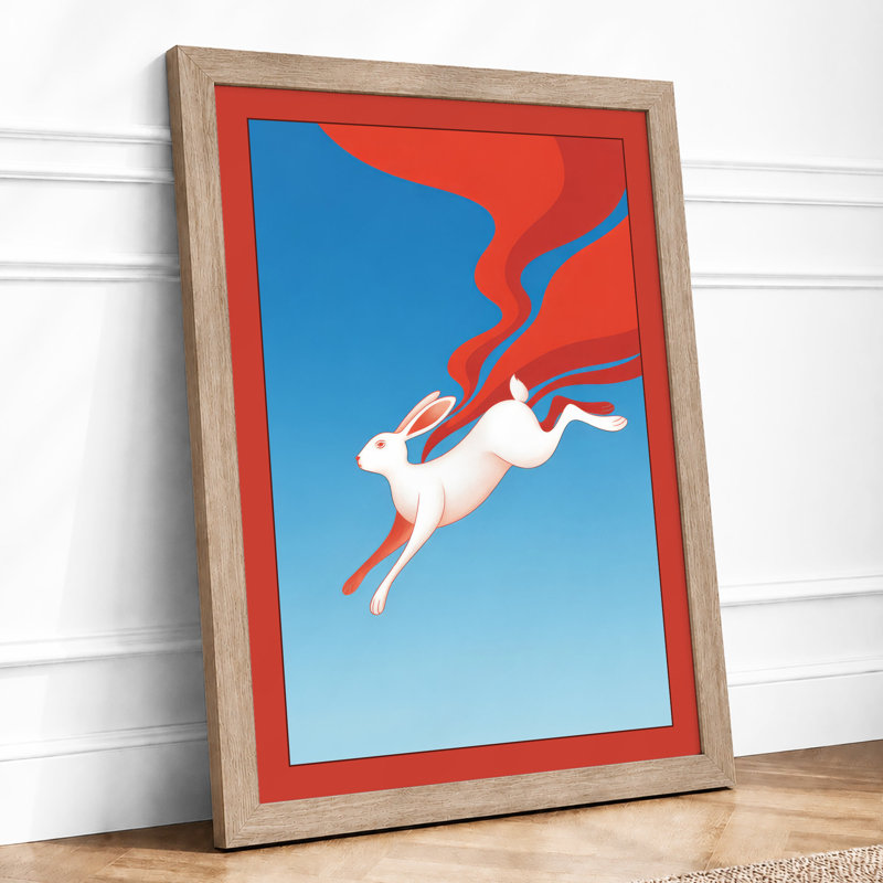 Dive into Blue Modern - Framed Print, A3 - 42.0 x 29.7 cm, Oak