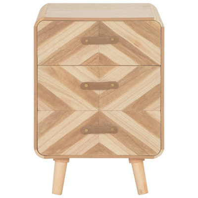 Dahlia 40cm W Solid Wood Bedside Table