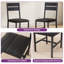 Ensemble de table de salle à manger extensible 5 pièces avec tablette de rangement, table pliable et 4 chaises en similicuir-1333342389