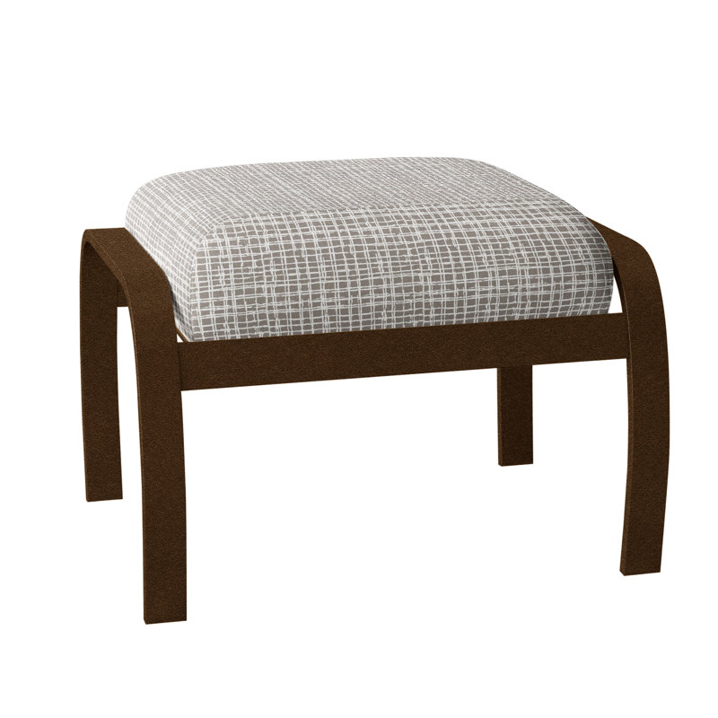 Repose-pieds avec coussin Askar, Kona texturé, Indigo