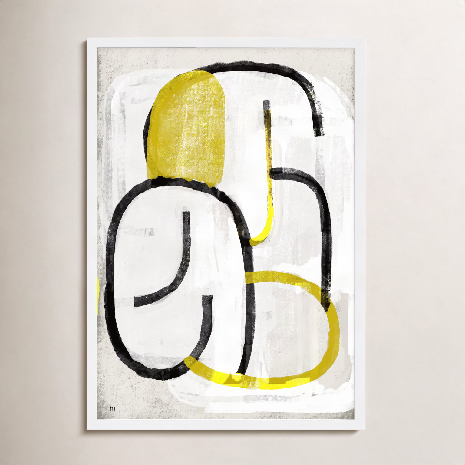 Somewhere "Somewhere" Print, 30" H x 21" W x 1.25" D, White