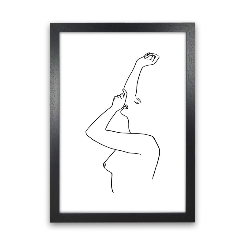 Female Reaching Up - Print, Black Frame, 33.7cm H x 25cm W x 3cm D
