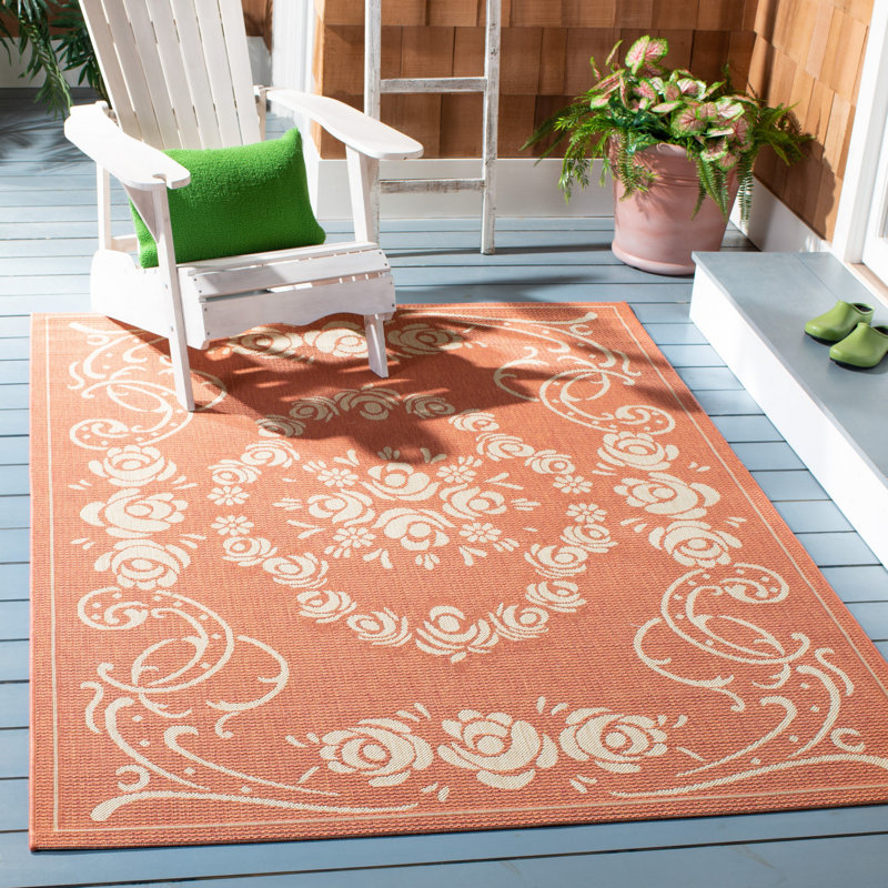 Herefordshire Performance Floral Indoor/Outdoor Area Rug, Rectangle 4' x 5'7"