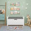 Coffre à jouets pour enfants avec siège à coussin, grande armoire de rangement pour garçons et filles, couvercle rabattable, charnière de sécurité, idéal pour l'organisation de la chambre de bébé et de jeu