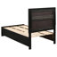Lit simple à panneau avec rangement noir-325402095