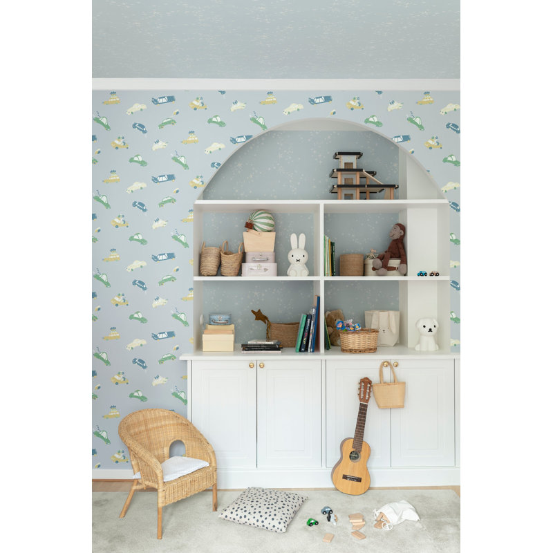 Galerie Resan Bilarna Cartoon Cars Wallpaper, Light Blue