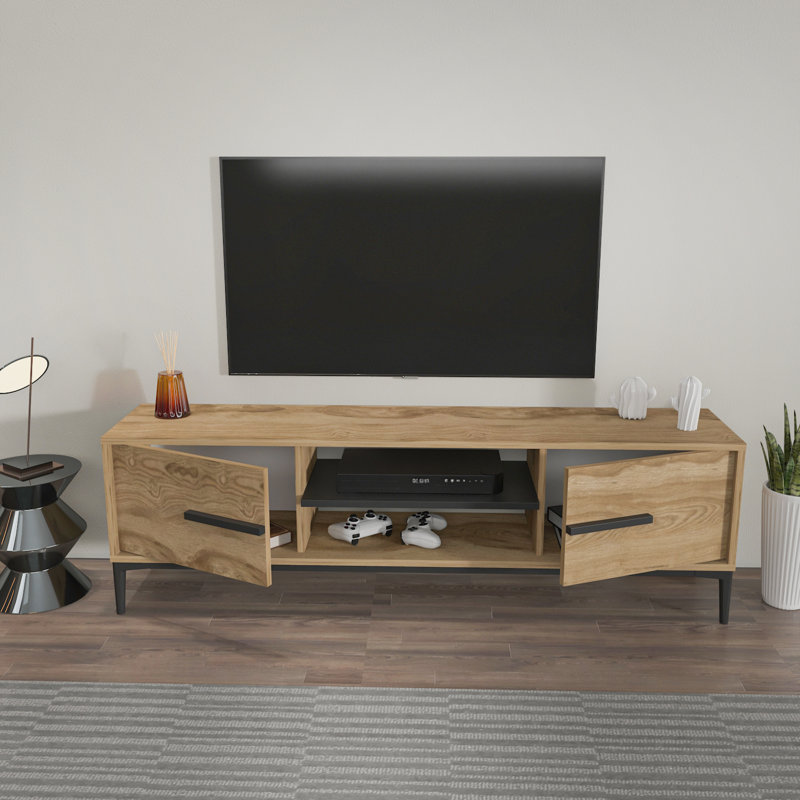 Klee TV Stand for TVs up to 55", Brown/Black