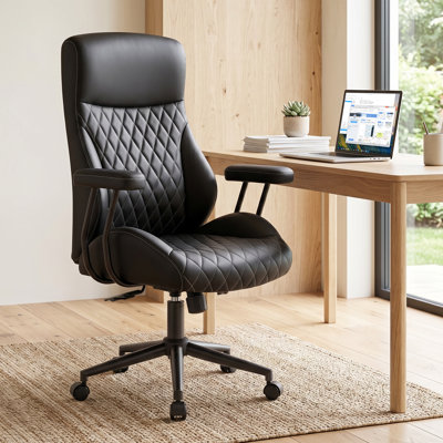 Mid-century Modern 27"W Tilting Ergonomic Office Chair