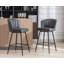 Tabouret de bar rembourré avec repose-pieds-105845133