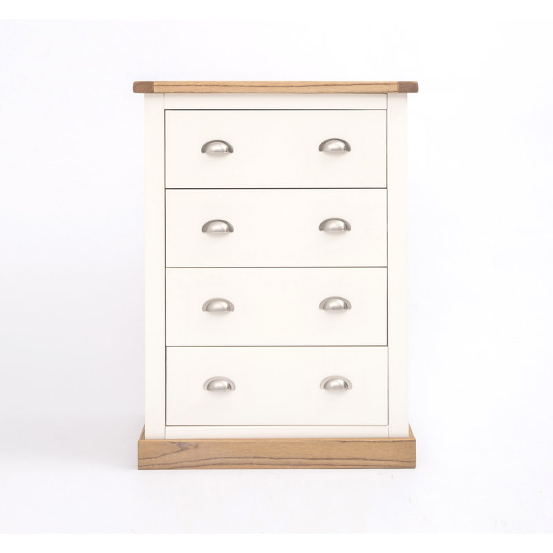 70cm W 4 - Drawer Chest of Drawers, Waxed Oak