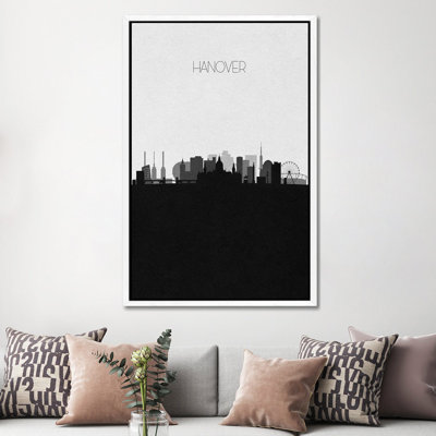Hanover, Germany City Skyline by Ayse Deniz Akerman - Print on Canvas