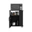 Armoire pour micro-ondes inférieure Kit, une porte, trois tablettes latérales - noir-454120754