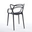 Chaise en plastique 4 pièces noir-61290800