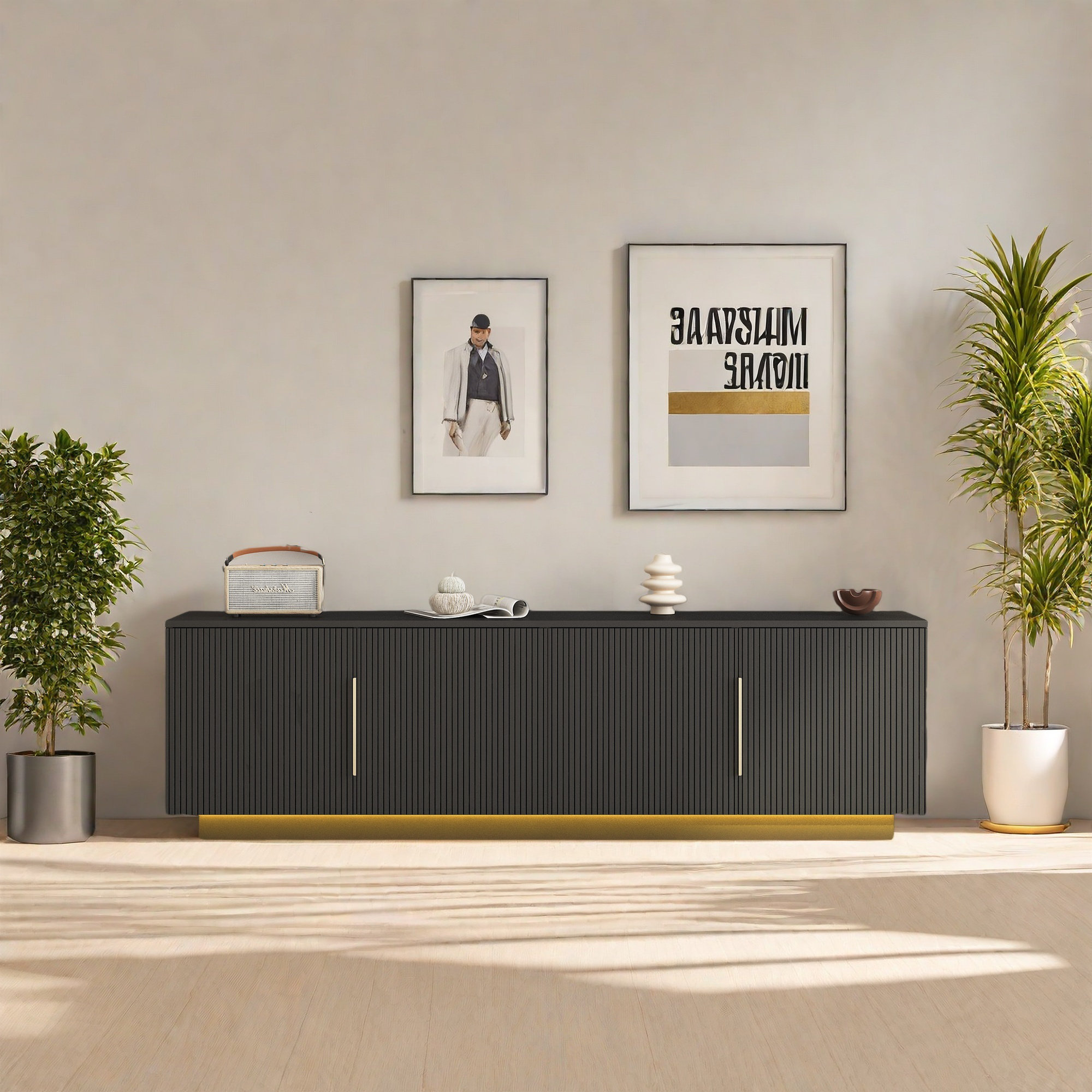 Wrought Studio TV Stand With 16 Colour Leds,68