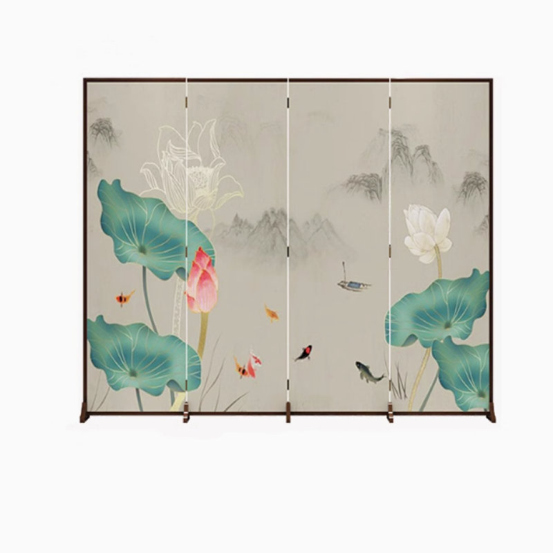 Screen Partition Foldable, 74.8" H x 78.74" W x 1.37" D