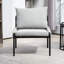 Chaise de chambre à coucher moderne grise, avec support ergonomique et revêtement tressé pour fauteuil de détente, élégante