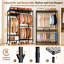115.5 cm Adjustable Rolling Clothes Rack-1934533203