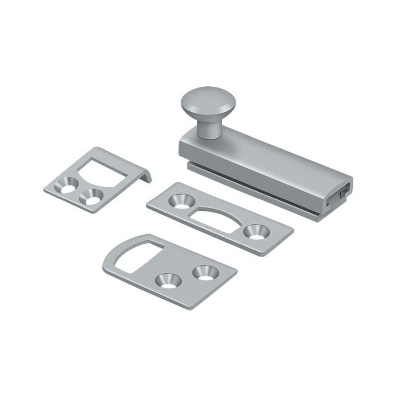 Boulon de surface 2 po Deltana 2SBCS26D, vis dissimulée, HD en chrome brossé, Chrome brossé