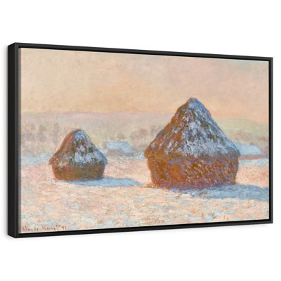 Wheatstacks Snow Effect Morning 1891