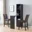 Armoire de bar, armoire de cuisine à longue table avec compartiment pour bouteilles de vin et tablettes ouvertes
