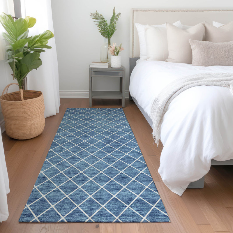 Premium Machine Washable Prisco Denim Rug, Runner 2'3" x 7'6"