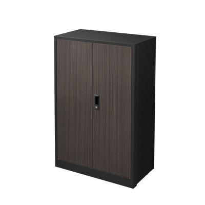Armoire de rangement pliante en métal noir - portes verrouillables avec tablette réglable, casier pliant facile à assembler pour le bureau à domicile / école / garage, conception compacte pour les petits espaces