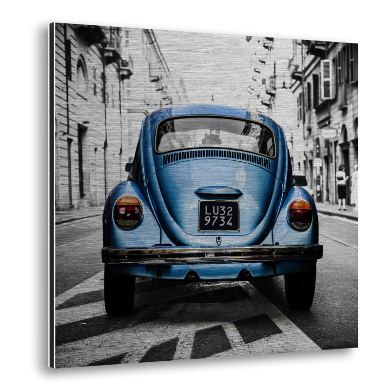 Large City Car - No Frame Print on Metal