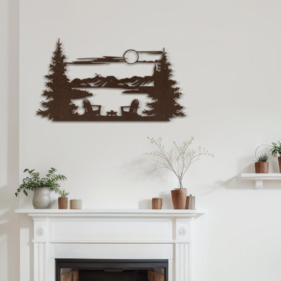 Leisurely Sunset Modern Abstract Wall Accent Sculpture Hanging Decoration Metal Wall Decor