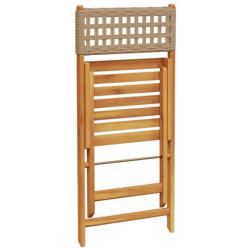 Thatcher 2 - Person Wood Patio Dining Set with Square Table, Beige
