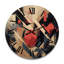 Horloge murale surdimensionnée rouge et noire en forme de coin I - Formes abstraites-1100831930