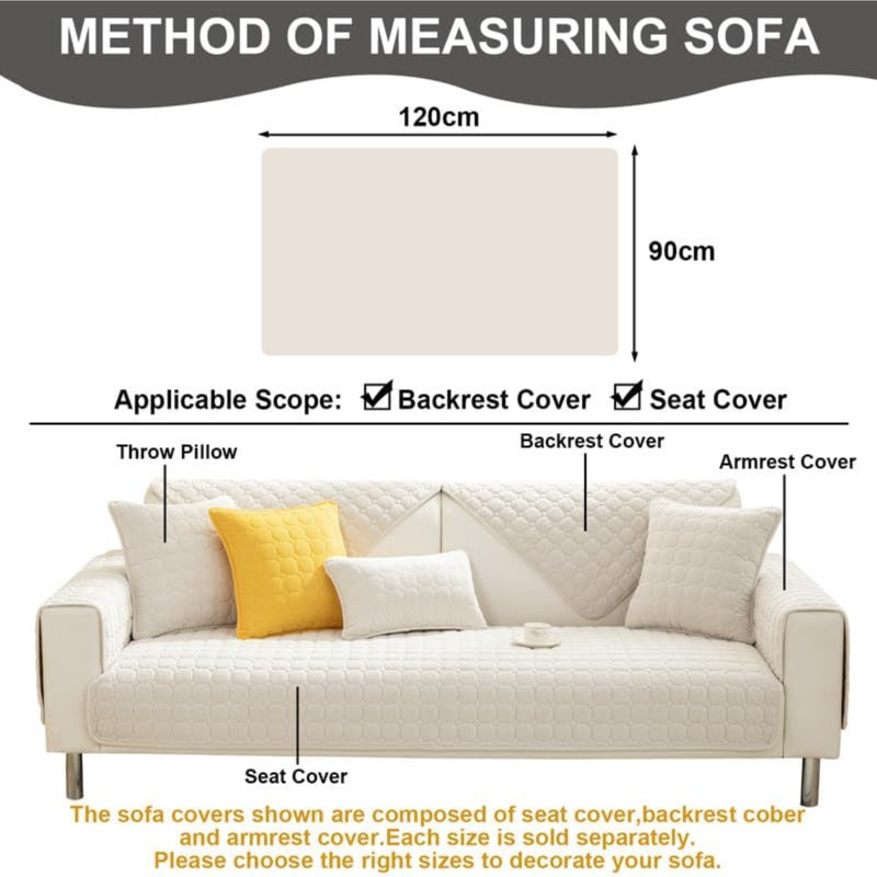 Alfina Outdoor Patio Sofa Cover, Beige/White