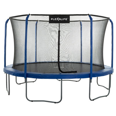 Plexalife 15 FT Round Trampoline Set with Premium Top-Ring Flex Frame Safety Enclosure System