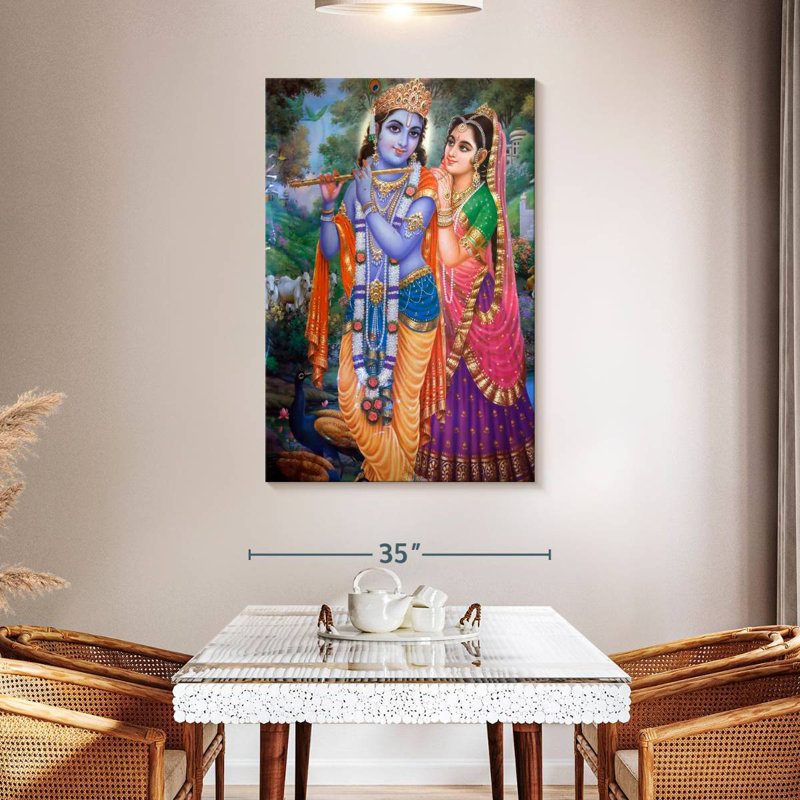 Adella Krishna And Radha, 48" H x 32" W